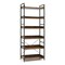 6-tier Tall Industrial Bookcase With Open Shelves And 4 Hooks